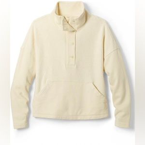 REI Co-op Wallace Lake Women’s Fleece Pullover - color Natural Cream size Large